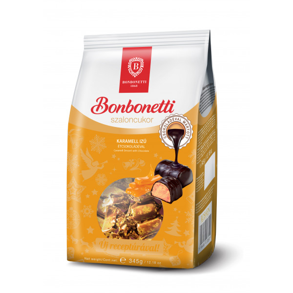 Bonbonetti szaloncukor 345 g karamell ízű, étcsokoládéval | Rubik kocka