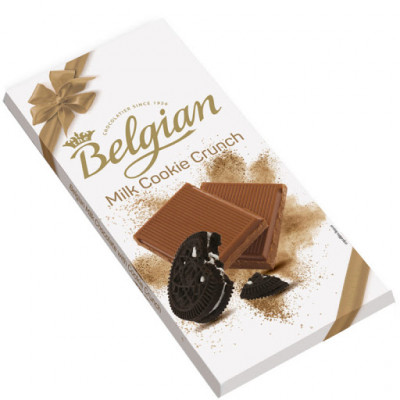 Belgian Milk Cookie Crunch kekszdarabkás tejcsokoládé | Rubik kocka