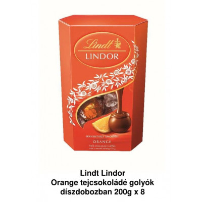 Lindt Lindor Orange tejcsokoládé golyók díszdobozban | Rubik kocka