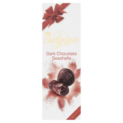 Belgian Dark Chocolate Seashells belga csokoládé praliné