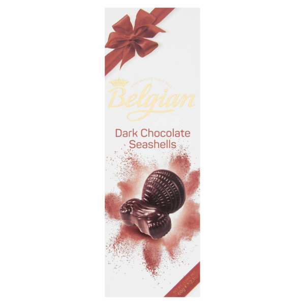 Belgian Dark Chocolate Seashells belga csokoládé praliné | Rubik kocka