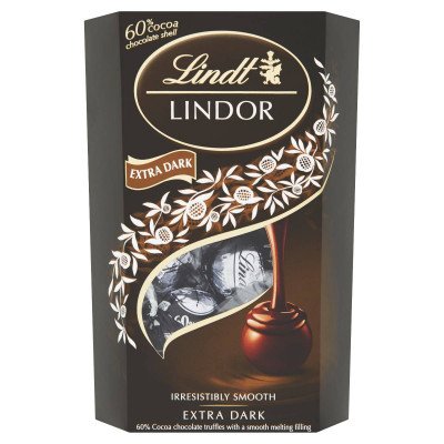 Lindt Lindor extra keserű csokoládé finom krémes töltelékkel