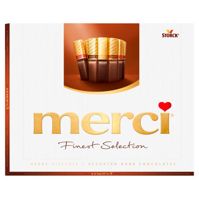 Merci Finest Selection 4 étcsokoládé-különlegesség | Rubik kocka