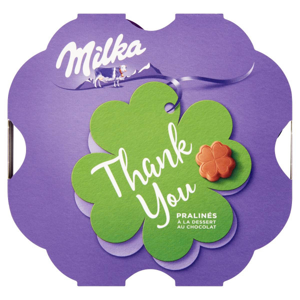 Milka Thank You alpesi tejcsokoládé praliné kakaós krémtöltelékkel 44g | Rubik kocka