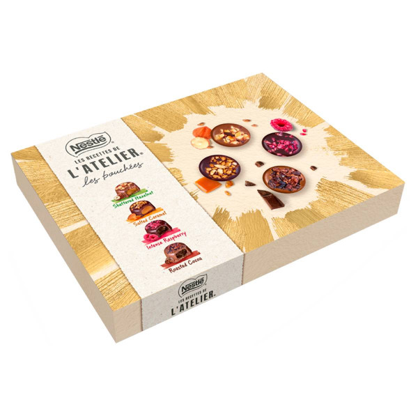 Nestlé l'Atelier vegyes csokoládé praliné | Rubik kocka