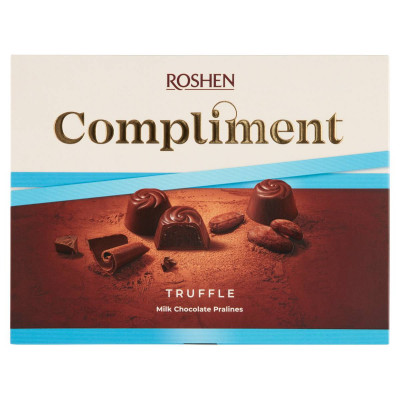 Roshen Compliment trüffelkrémes tejcsokoládé praliné | Rubik kocka