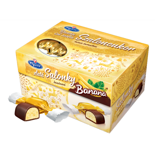 Figaro banán ízű zselés szaloncukor kakaós bevonatban 450 g | Rubik kocka